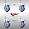 Service Caster 5 Inch 316SS Blue Polyurethane Wheel Swivel 10mm Stem Caster Set Lock Brake SS316TSTTL20S514-PPUB-BLUE-M1015-4 - alternate 2